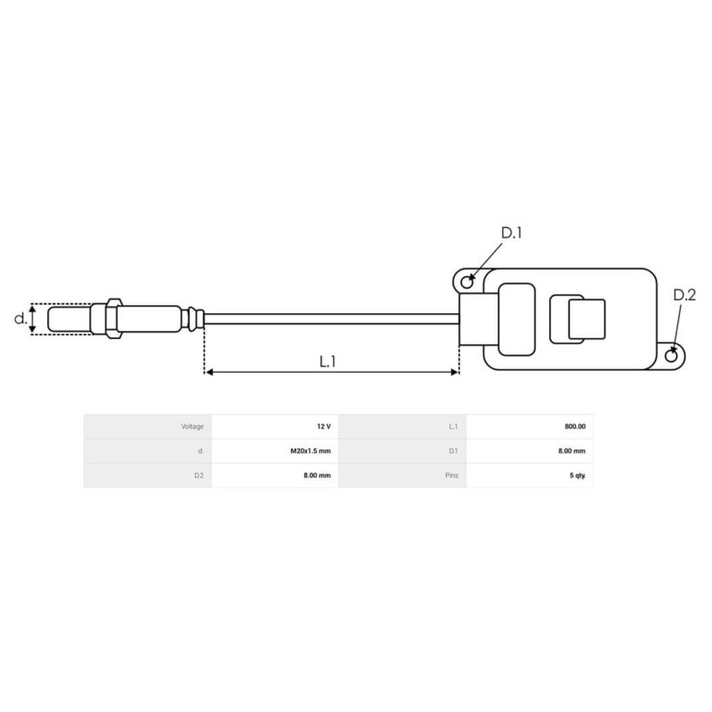 NOX-Sensor ersetzt MT71-5L248-AA  / SNS1090 FÜR LKW  FORD