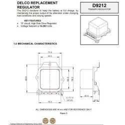 Regulator for DELCO REMY 1100068 / 1100553 / 1100557 / 1100558 / 1100566