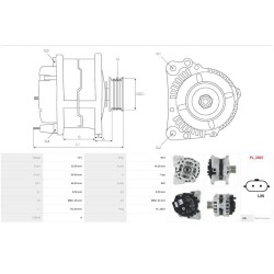 Alternatore F000BL04TC / F000BL04C3 sostituisce 0120469062 per DOKKER / SANDERO II / LOGAN II