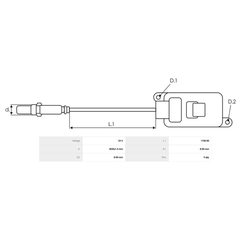 NOX-Sensor ersetzt 844144466 / 5WK96711C FÜR LKW IVECO