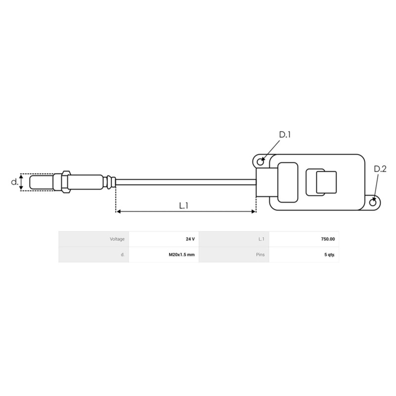 Sensor NOX sustituye 8974852150 / 0281007656 PARA CAMIONES ISUZU