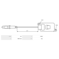 NOX-Sensor ersetzt 2609535 / 199784 FÜR LKW / SCHWERLASTFAHRZEUGE SCANIA