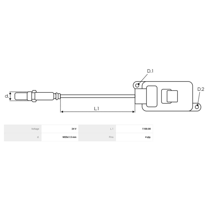 NOX-Sensor ersetzt 2609535 / 199784 FÜR LKW / SCHWERLASTFAHRZEUGE SCANIA