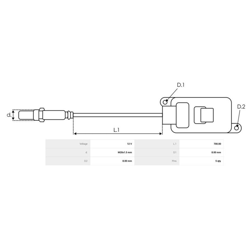 Sensor NOX sustituye 29660-2U100  / CSN78B16AS PARA COCHE HYUNDAI / KIA