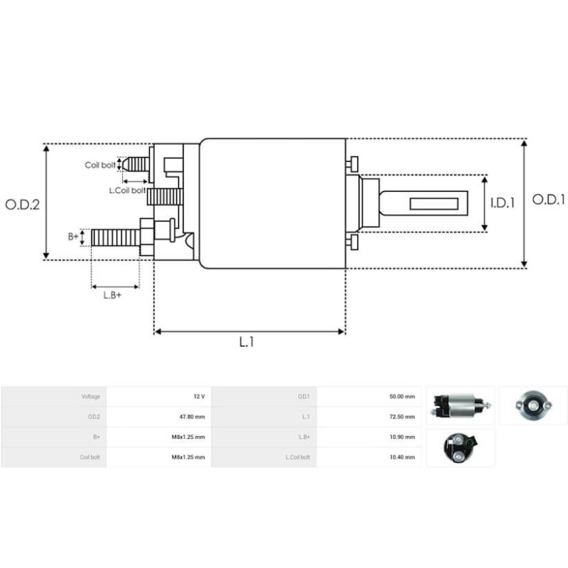 Solenoide per motorini di avviamento DENSO 428000-3360 / 428000-4310 / 428000-4560