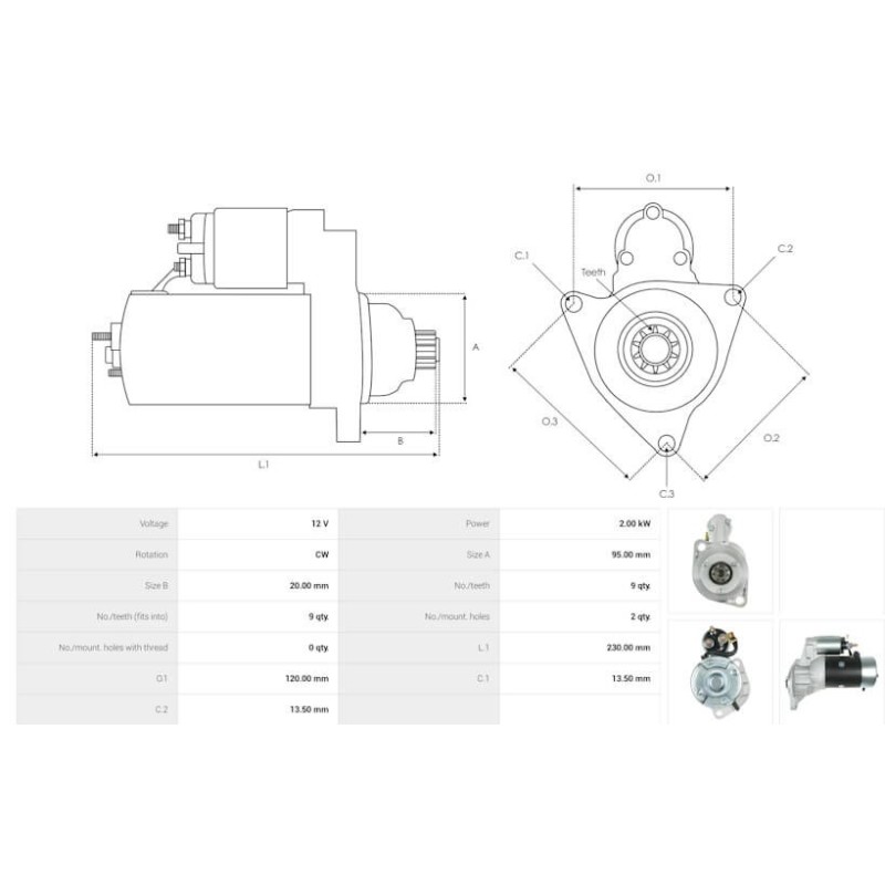 Starter replacing S13-289 / S13-89D / S13-89C / S13-89B for THERMO KING