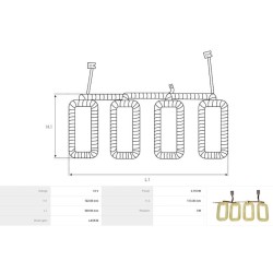 Jeu d'inducteurs pour démarreur LUCAS 26355 / 26357 / 26398 / 26430