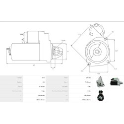 Motor de arranque reemplaza 0001138017 / 0001138018 para HYUNDAI i30 / KIA PRO CEED