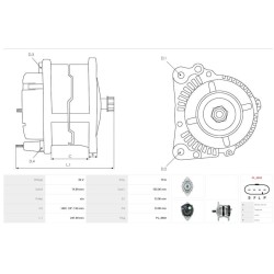Lichtmaschine ersetzt DELCO REMY 8600017 / 8600020 / 8600154 / 8600360 / 8600407 / 8700019 CUMMINS