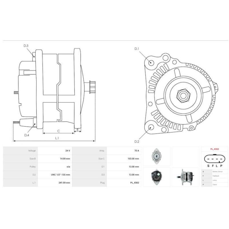 Alternator replacing DELCO REMY 8600017 / 8600020 / 8600154 / 8600360 / 8600407 / 8700019 CUMMINS