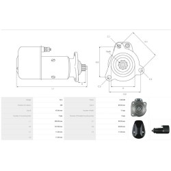 Starter replacing BOSCH BNG4/12 / 0001418002 / 0001413003