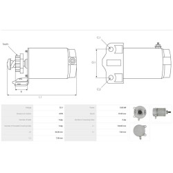 Motorino di avviamento sostitutivo 31200-HM8-003 / 31200-HM8-A41 per ATV HONDA TRX250 Recon / TRX250EX Sportrax
