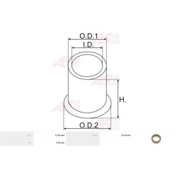 Buchse für anlasser BOSCH 0001107501 / 0001108415 / 0001108456