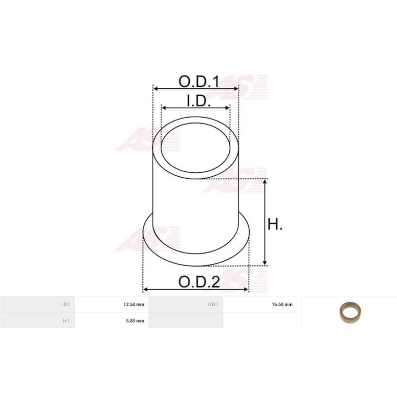 Bushing for starter BOSCH 0001107501 / 0001108415 / 0001108456