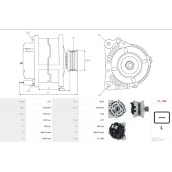 Alternador F000BL078P reemplaza al 7701476807 para DACIA / LOGAN / CLIO II / SCENIC II