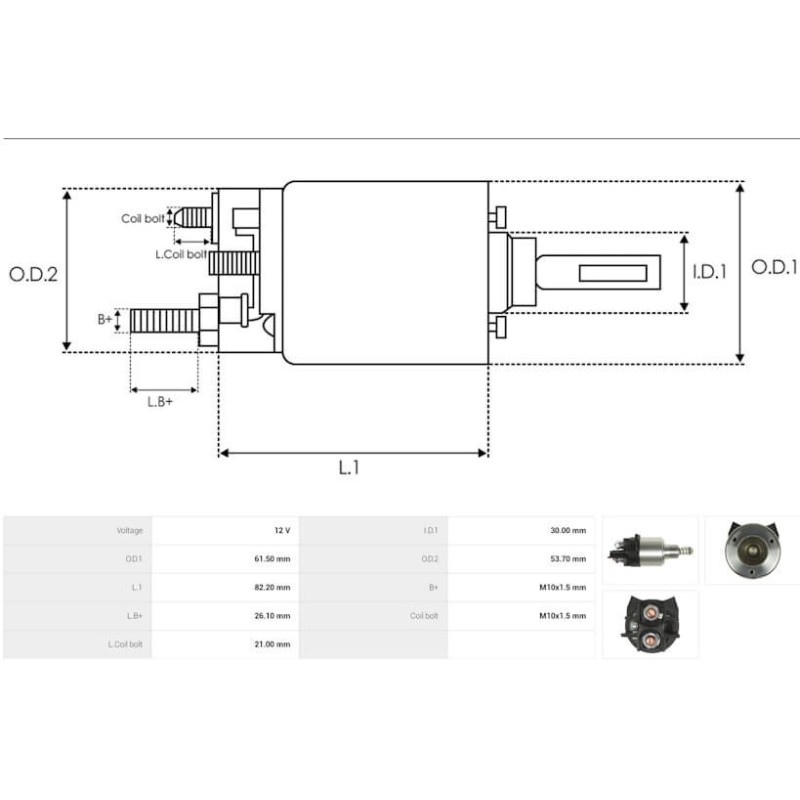 Magnetschalter für anlasser BOSCH 0001260001 / 0001260004 / 0001260025
