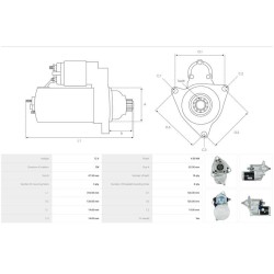 Anlasser ersetz für 193432A1 / 228000-5600 / 228000-5601 für CASE / IH Traktoren und Maschinen