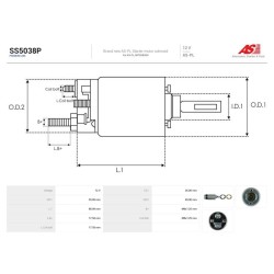 Contacteur / Solénoïde pour démarreur Mitsubishi M002T56471 / M002T56472 / M002T56475