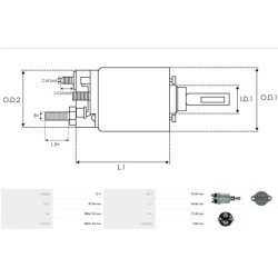 Solenoide sostituisce BOSCH 0331300019 / 0331300022 / 0331300025