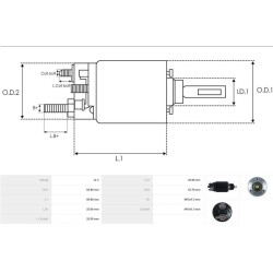 Solenoide per motorini di avviamento ISKRA 11.131.077 / 11.131.237 / AZJ4660 / AZJ4674