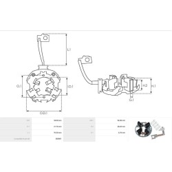 Portaspazzole per motorino di avviamento Bosch 0001261001 / 0001261002 / 0001261003
