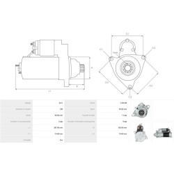 Motor de arranque sustituyee M008T60971 / M008T60972 / M008T60973 / M8T61371