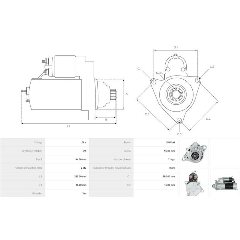 Starter replacing M008T60971 / M008T60972 / M008T60973 / M8T61371