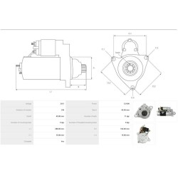Motorino di avviamento MITSUBISHI M008T60973 / M8T60973AM per motori e macchinari HITACHI / ISUZU