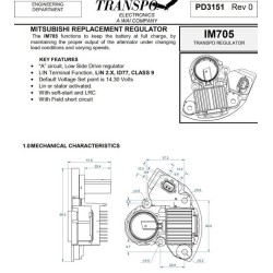 Regler für lichtmaschine Mitsubishi A004TJ0982 / A004TJ0982ZE