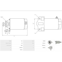 Motorino di avviamento in sostituzione di 5TG-81800-00-00 / 5TG-81890-00-00 per YAMAHA YFZ450