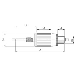 Anker für anlasser Valeo  / Paris-rhone D13E105 / D13E111 / D13E71 / D13E73