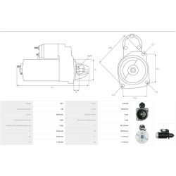 Motorino di avviamento sostituisce 0001360010 / 0001360032 / 0001360038 per Camion SCANIA