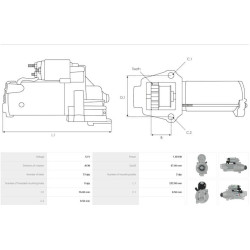 Démarreur équivalent S114-836A / S114-836BN / S114-916 / S114-916A pour YAMAHA MARINE Démarreur équivalent S114-836A / S114-836BN / S114-916 / S114-916A pour YAMAHA MARINE