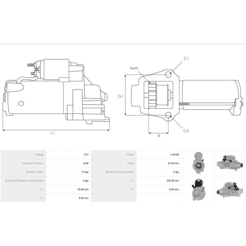 Motor de arranque sustituye S114-836A / S114-836BN / S114-916 / S114-916A para YAMAHA MARINE